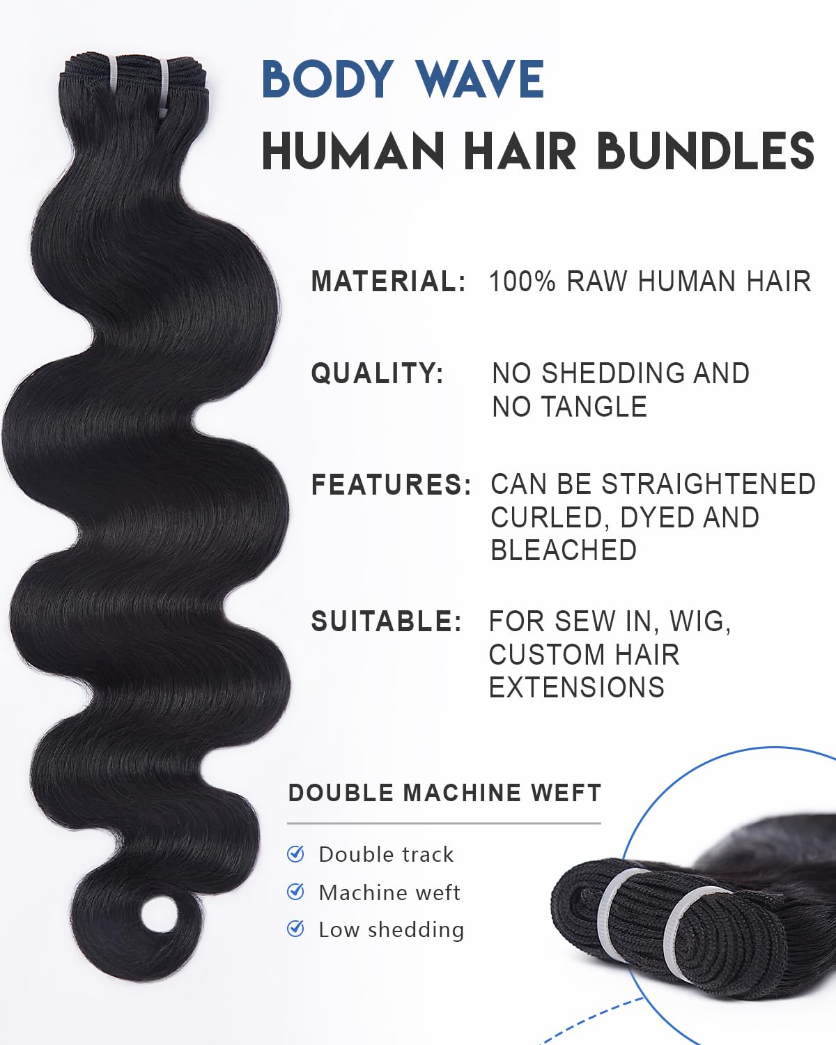 Lucklady bundles onda cuerpo 22p, rizos definidos y color vibrante.