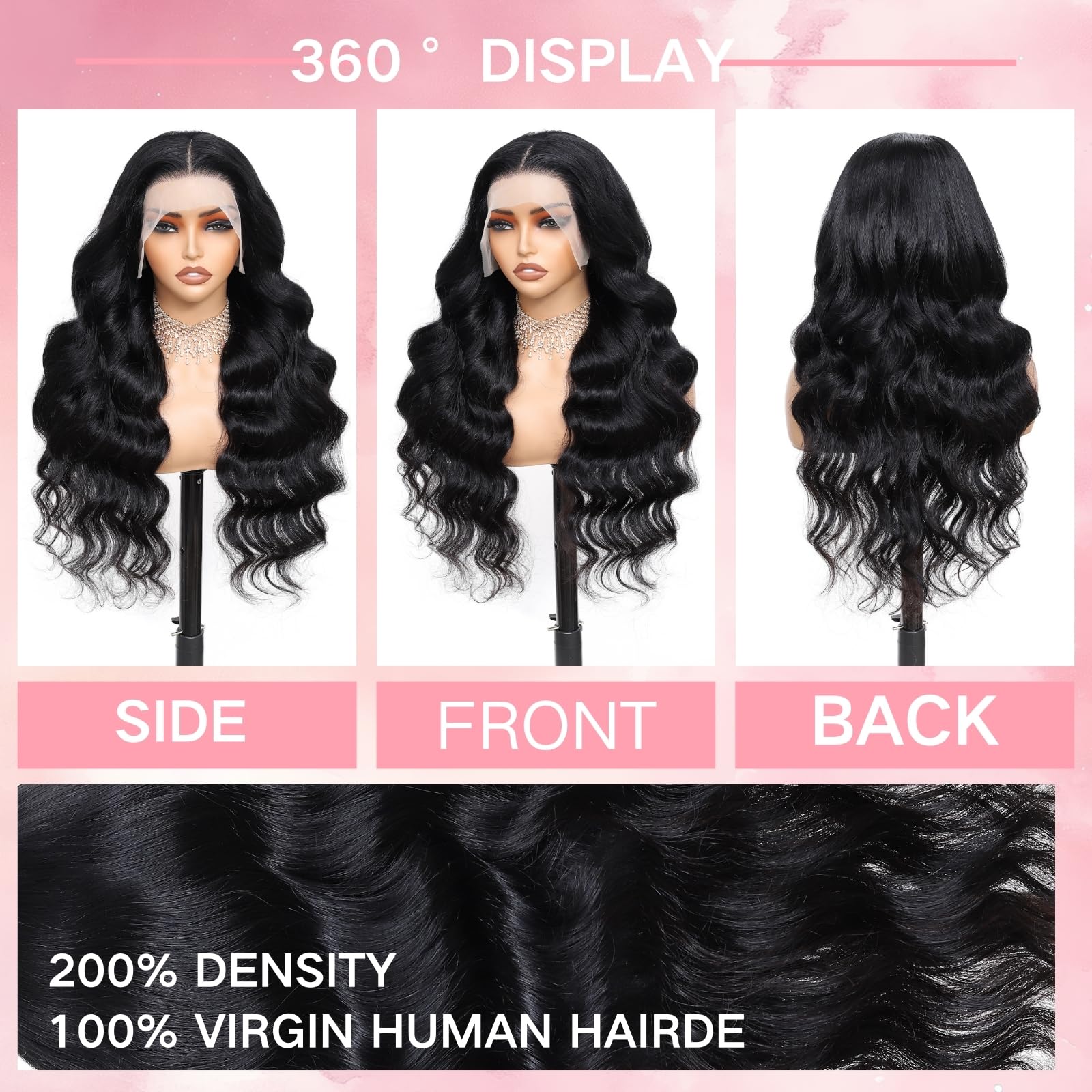 LUCKOKOS hd transparent lace front detail for seamless scalp illusion