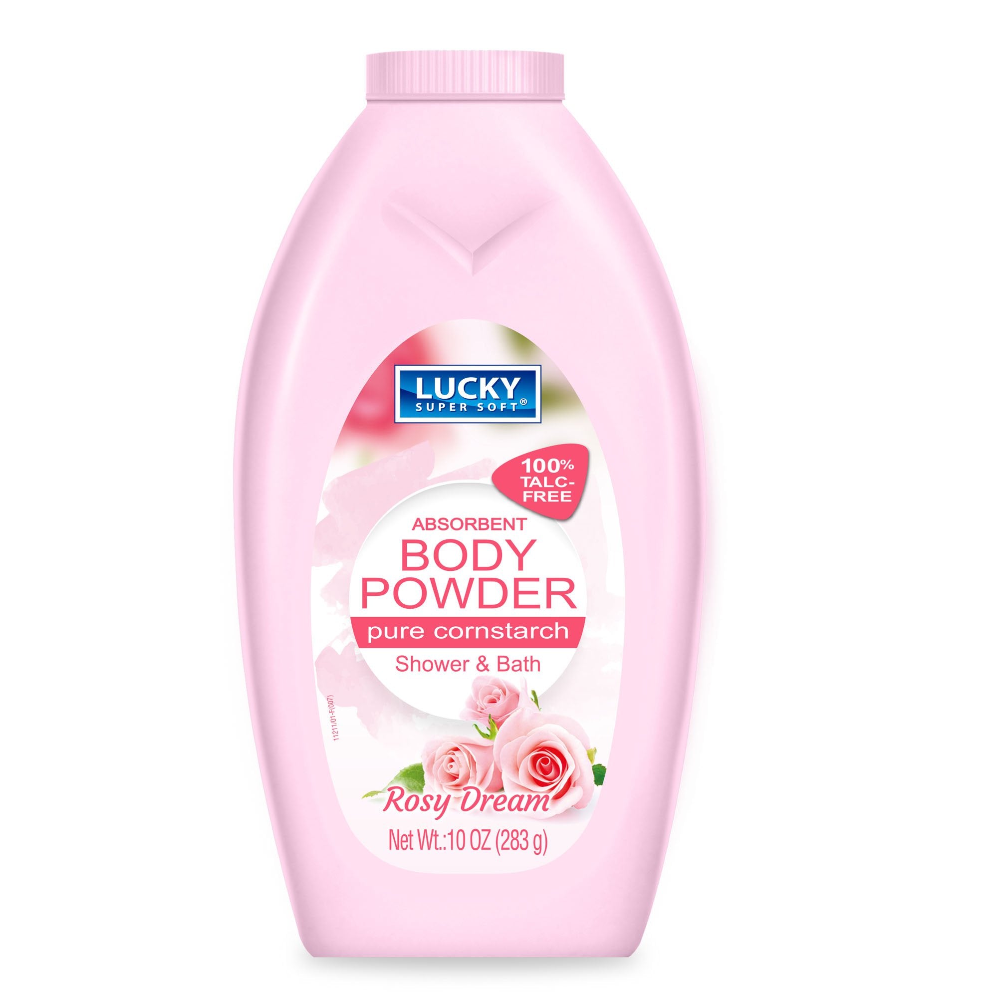 Lucky Super Soft polvo Sueño Rosado, controla la humedad y deja aroma suave en la piel