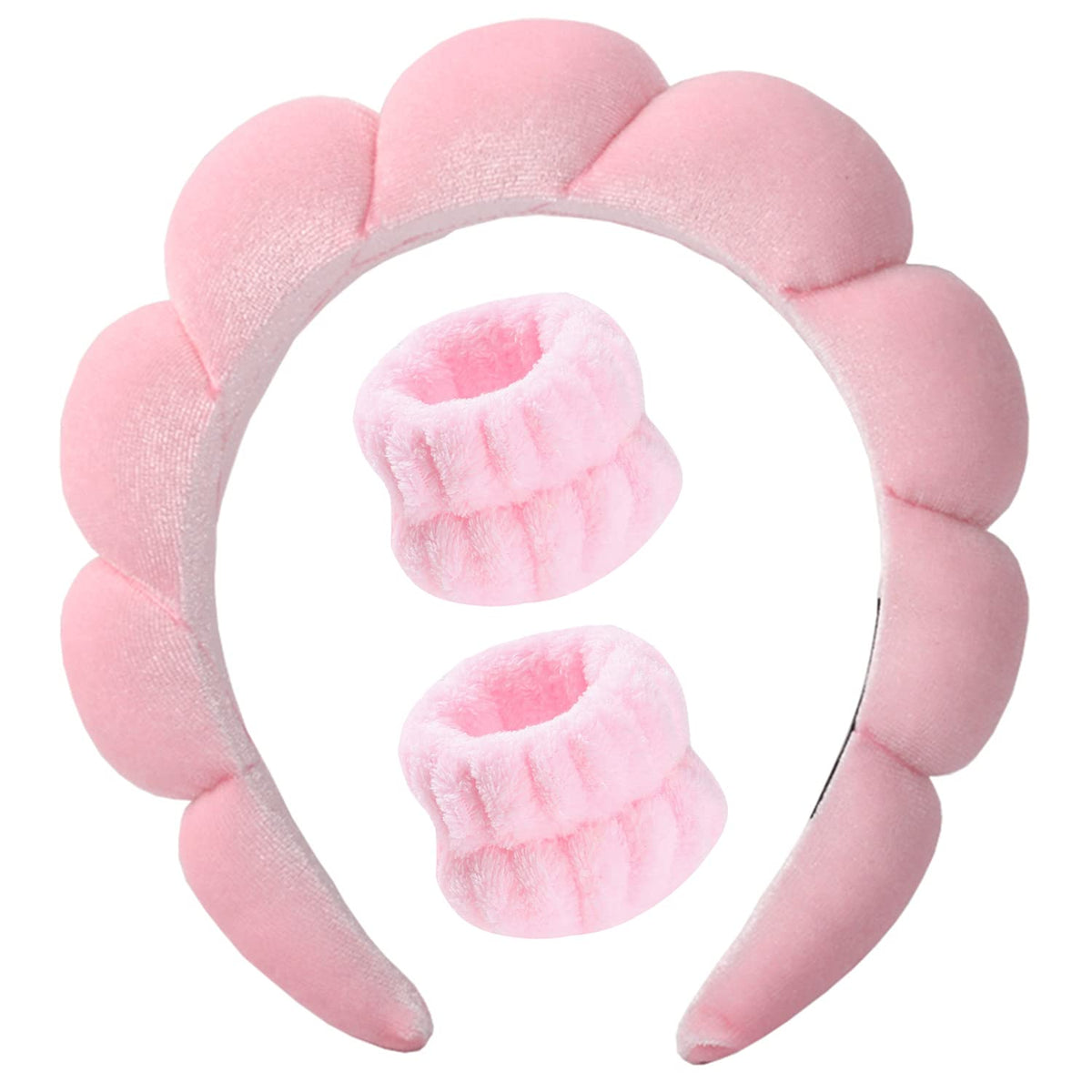 Luckybear banda lavado facial rosa facilita lavar el rostro