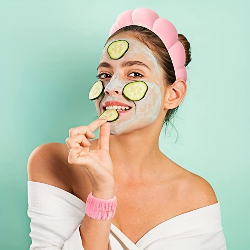 Luckybear diadema ajustable para la mayoría de usuarios durante rutina facial