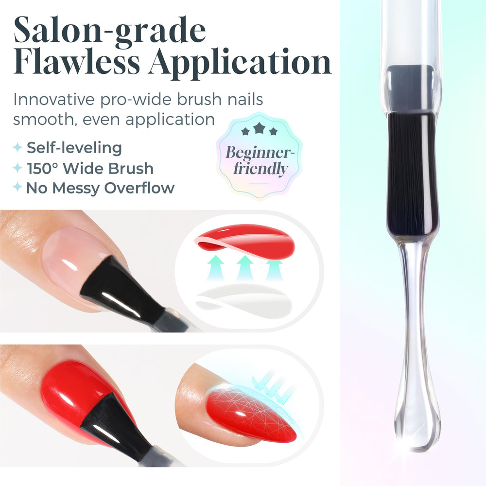 Luckyfairy base de gel sin ácido para manicura segura