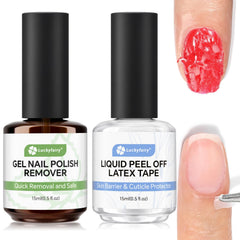 Luckyfairy botella quita esmalte gel 15 ml, removido rápido sin remojo.
