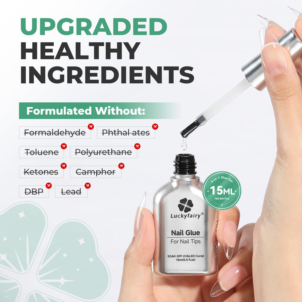 Luckyfairy compatible con geles soak-off para uñas naturales y artificiales