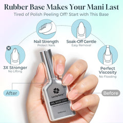 Luckyfairy mani duradera hasta 28 días con base flexible