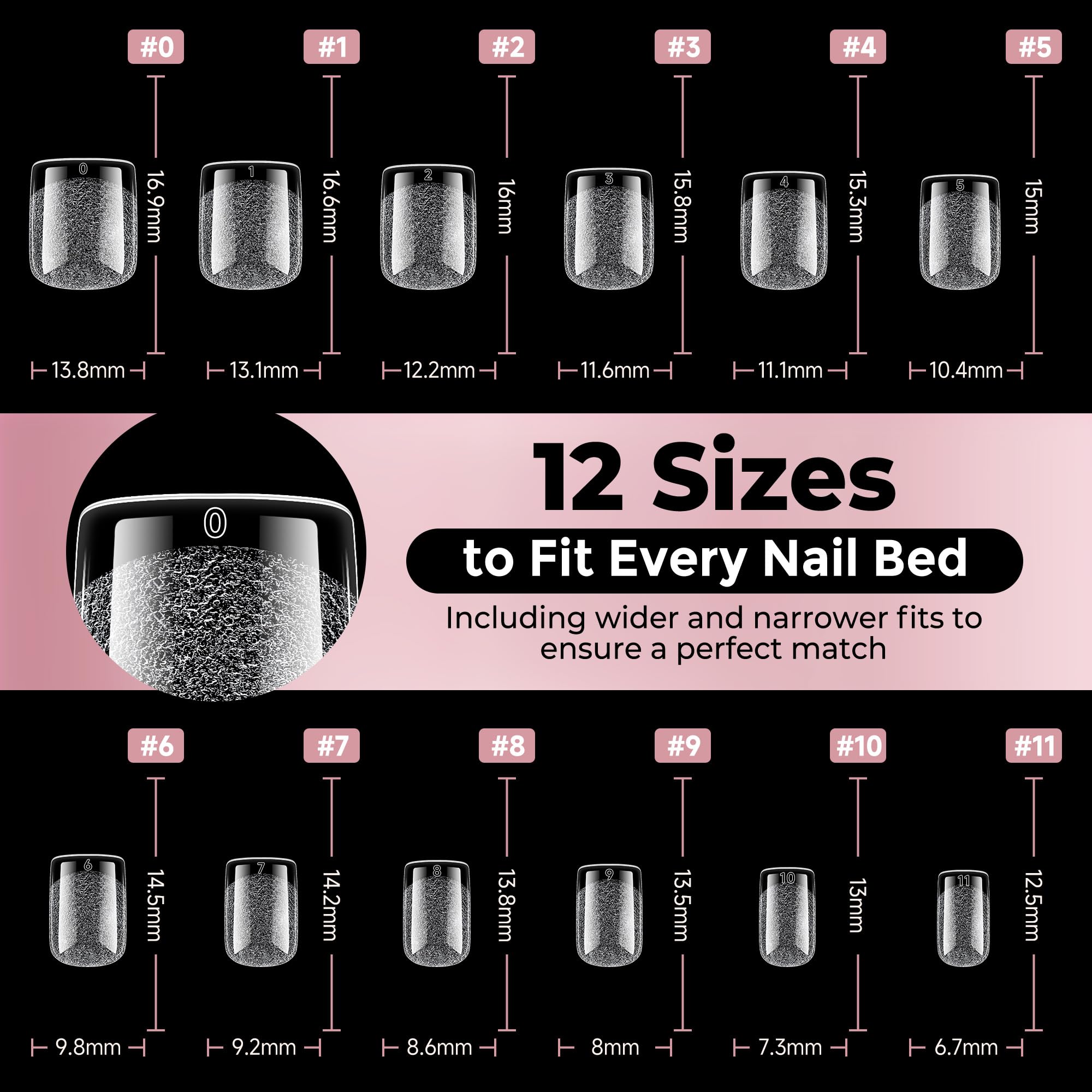 Luckyfairy pack de 240 piezas para proyectos de uñas en casa