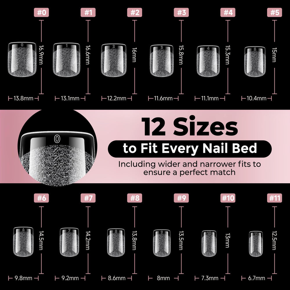 Luckyfairy pack de 240 piezas para proyectos de uñas en casa