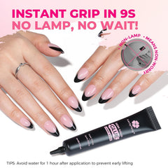 Luckyfairy pegamento uñas 4 en 1, fórmula práctica para nail art.