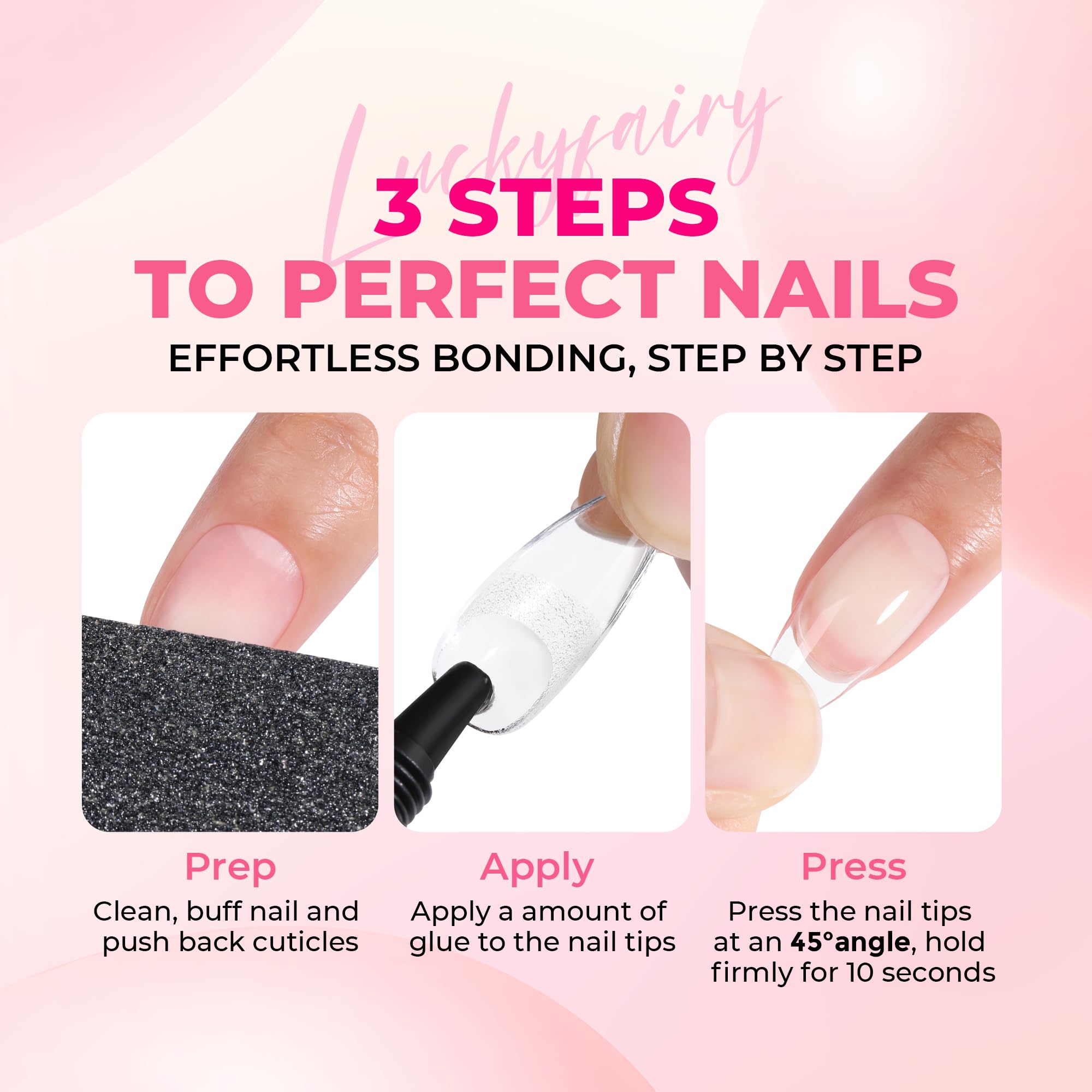Luckyfairy multiusos para uñas prensadas, tips y arte.
