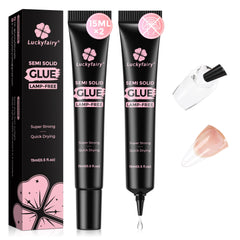 Luckyfairy pegamento uñas prensa secado al aire en 10 segundos para uso en casa.