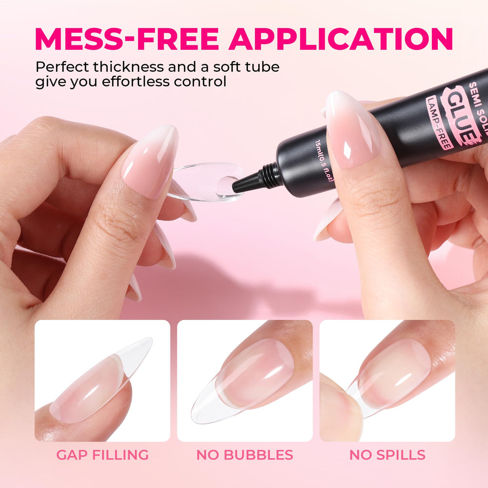 Luckyfairy pegamento uñas tubo grande 15 g para uso prolongado.