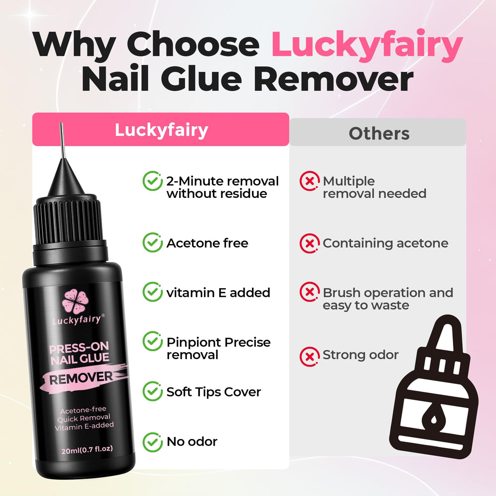 Luckyfairy cuida uñas naturales al retirar adherentes con bajo olor