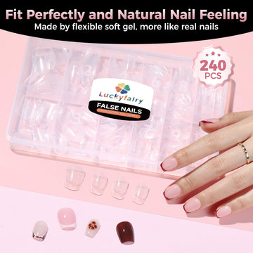 Luckyfairy puntas gel plegables para flexibilidad