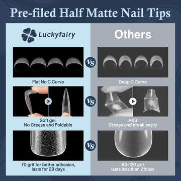 Luckyfairy tapas uñas gel resistentes para uso prolongado de 28 días