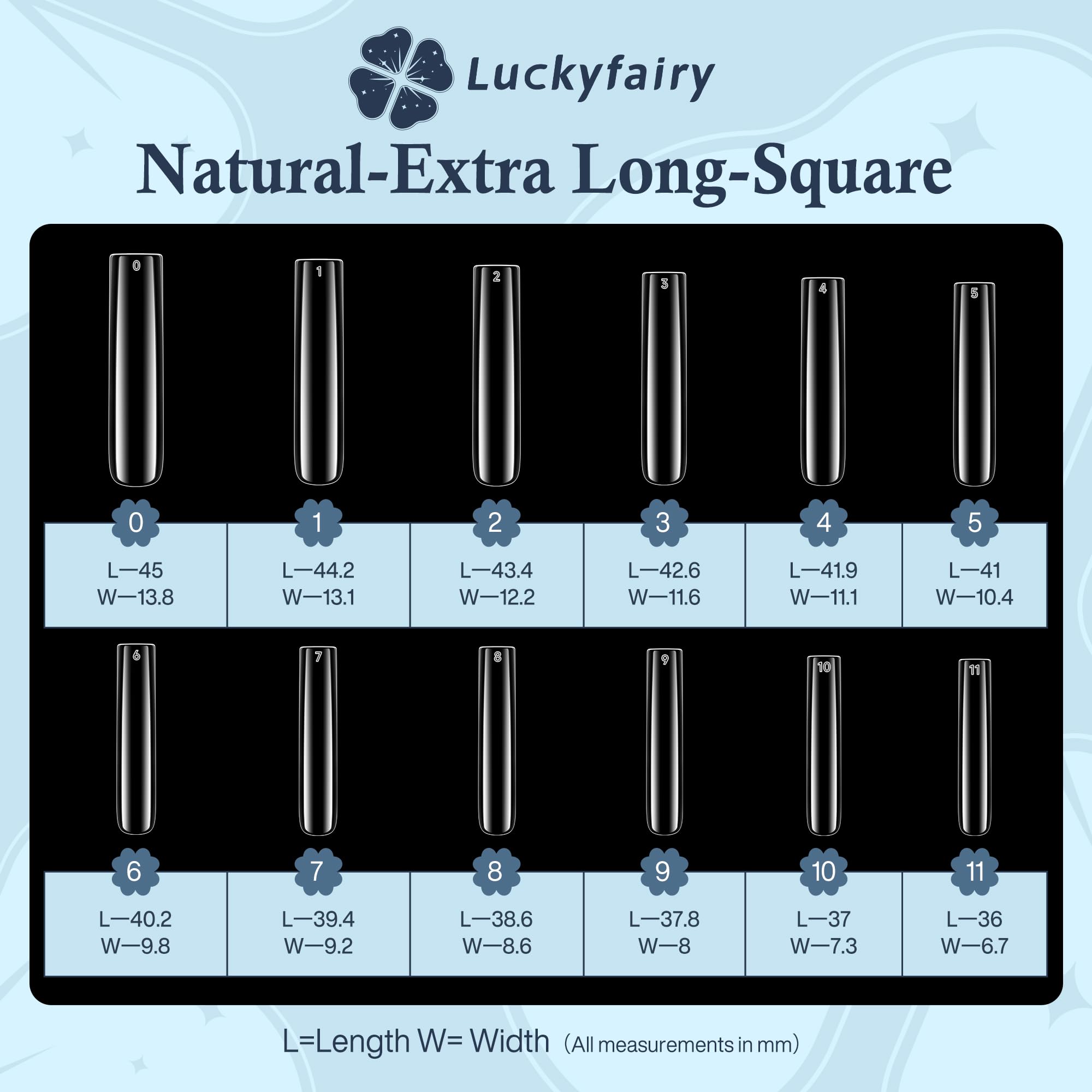 Luckyfairy puntas para arte de uñas, ideales para diseños creativos en casa.