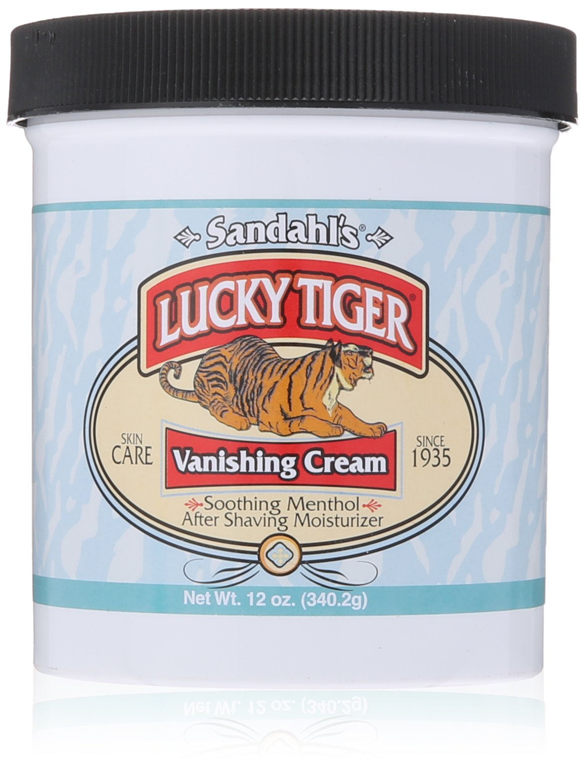 Lucky Tiger crema desvanecedora en bote, sensación de enfriamiento tras el afeitado
