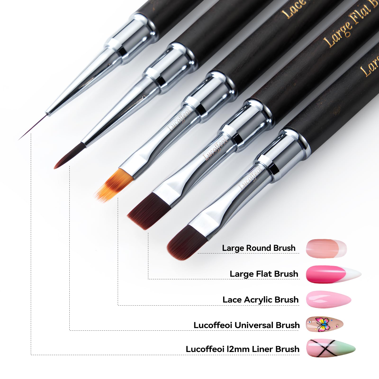 Lucoffeoi brocha tallas F16-F20 para control perfecto.
