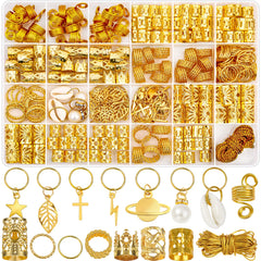 Lucomb accesorios para cabello rastas: anillos decorativos que realzan trenzas con brillo.