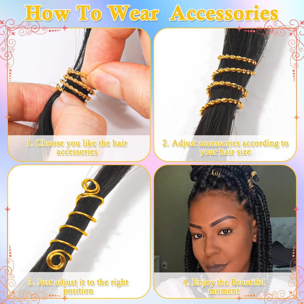 Lucomb anillos para trenzas: piezas flexibles para diferentes espesores de cabello.