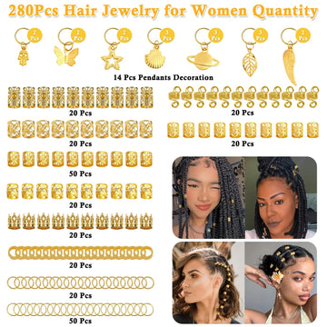 Lucomb pulseras dreadlocks oro para adornar mechones con elegancia