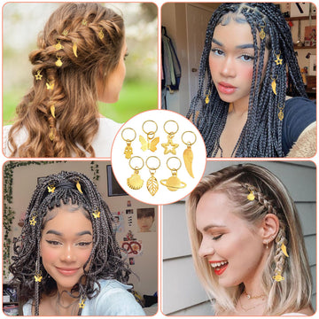 Lucomb set de accesorios para trenzas oro múltiples estilos
