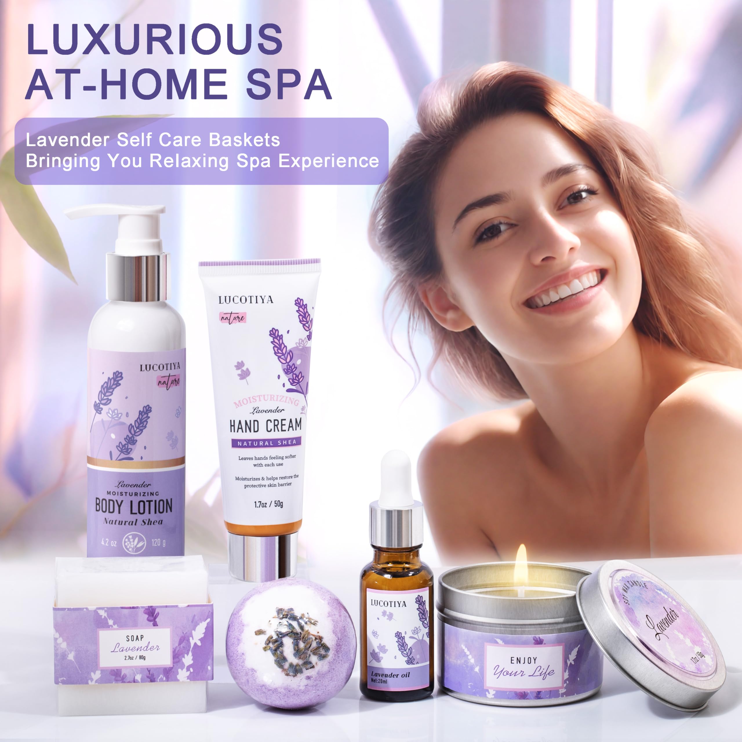LUCOTIYA Jabón artesanal lavanda para ducha suave