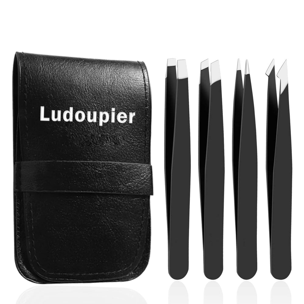 Pinzas LUDOUPIER conjunto 4 piezas con estuche para precisión diaria