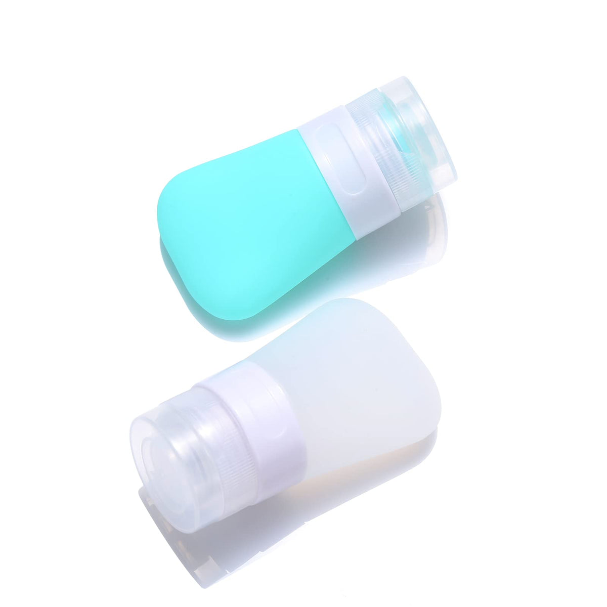 LUFEVRM botellas de viaje silicona verde, tamaño 1.3oz para líquidos seguros