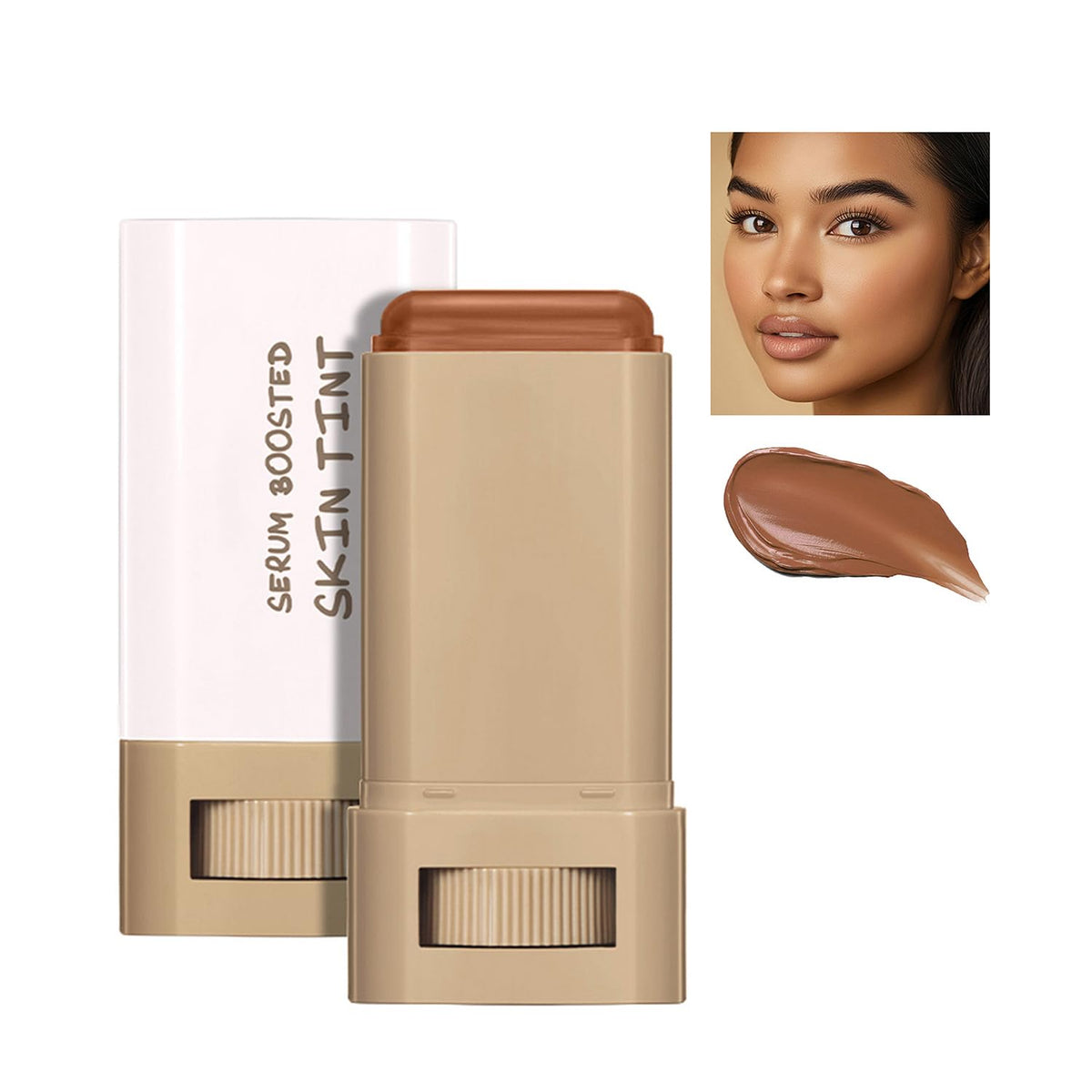 Lulesi Beauty Balm Serum aplicada en barra para hidratación suave y uniforme.