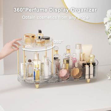 Lulltou Almacenamiento vertical para brochas y perfumes, optimiza la encimera.