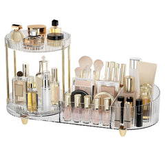 Lulltou Organizador Maquillaje Rotatorio para vanidad, mantiene cosméticos ordenados y al alcance.