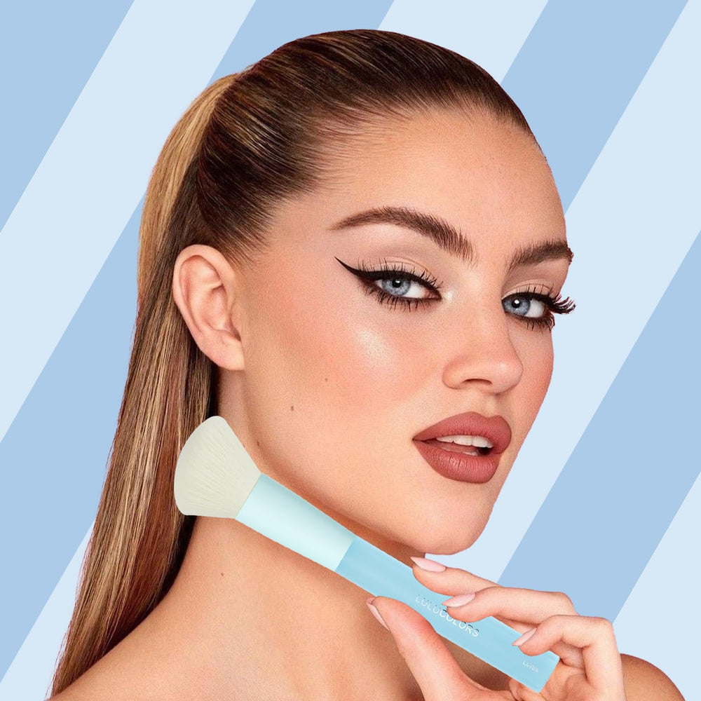 LULUCOLORS pinceles rostro y ojos con uso profesional y diseño ergonómico.