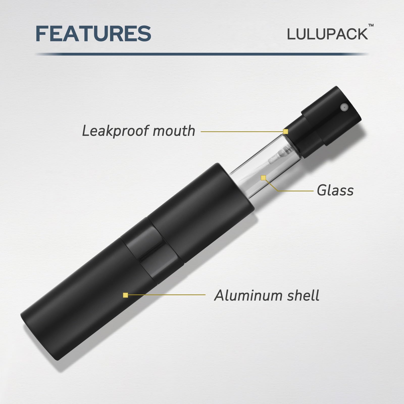 Lulupack frasco vidrio interior 8ml: reutilizable y fácil de limpiar.