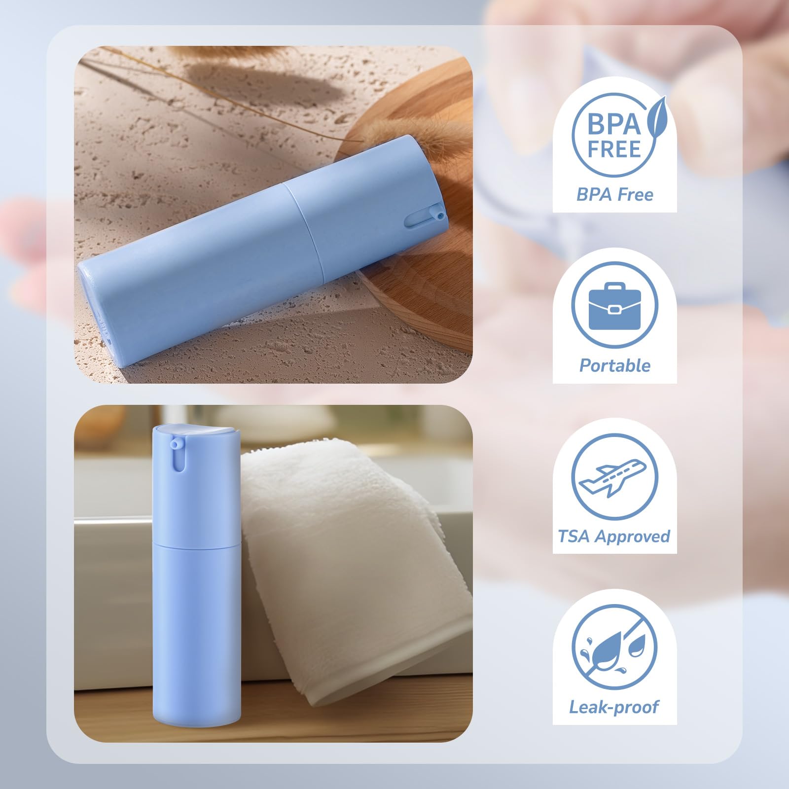 Tres unidades Lulupack airless para completar tu rutina diaria de cuidado.