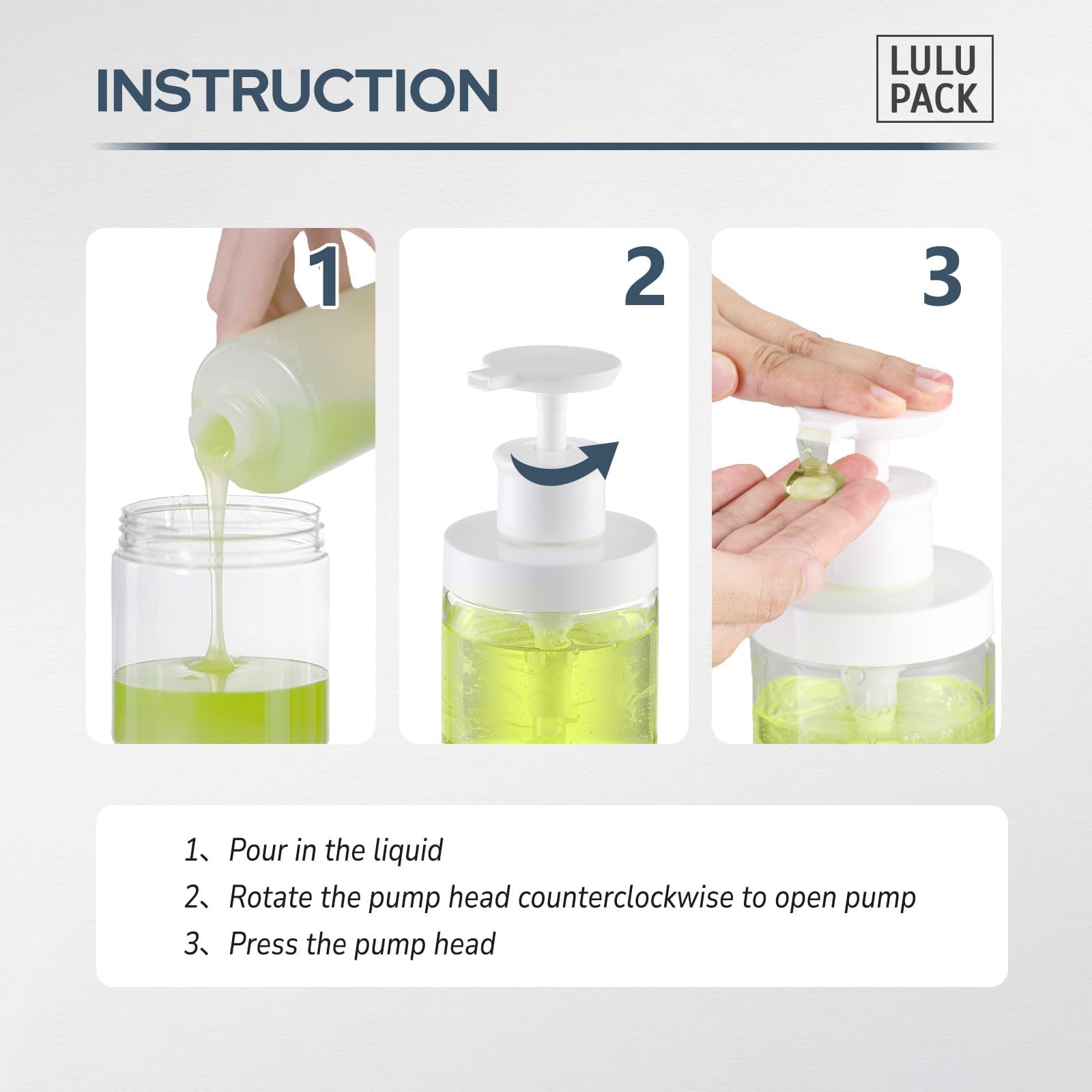 Uso en cocina para detergente o desinfectante con Lulupack.