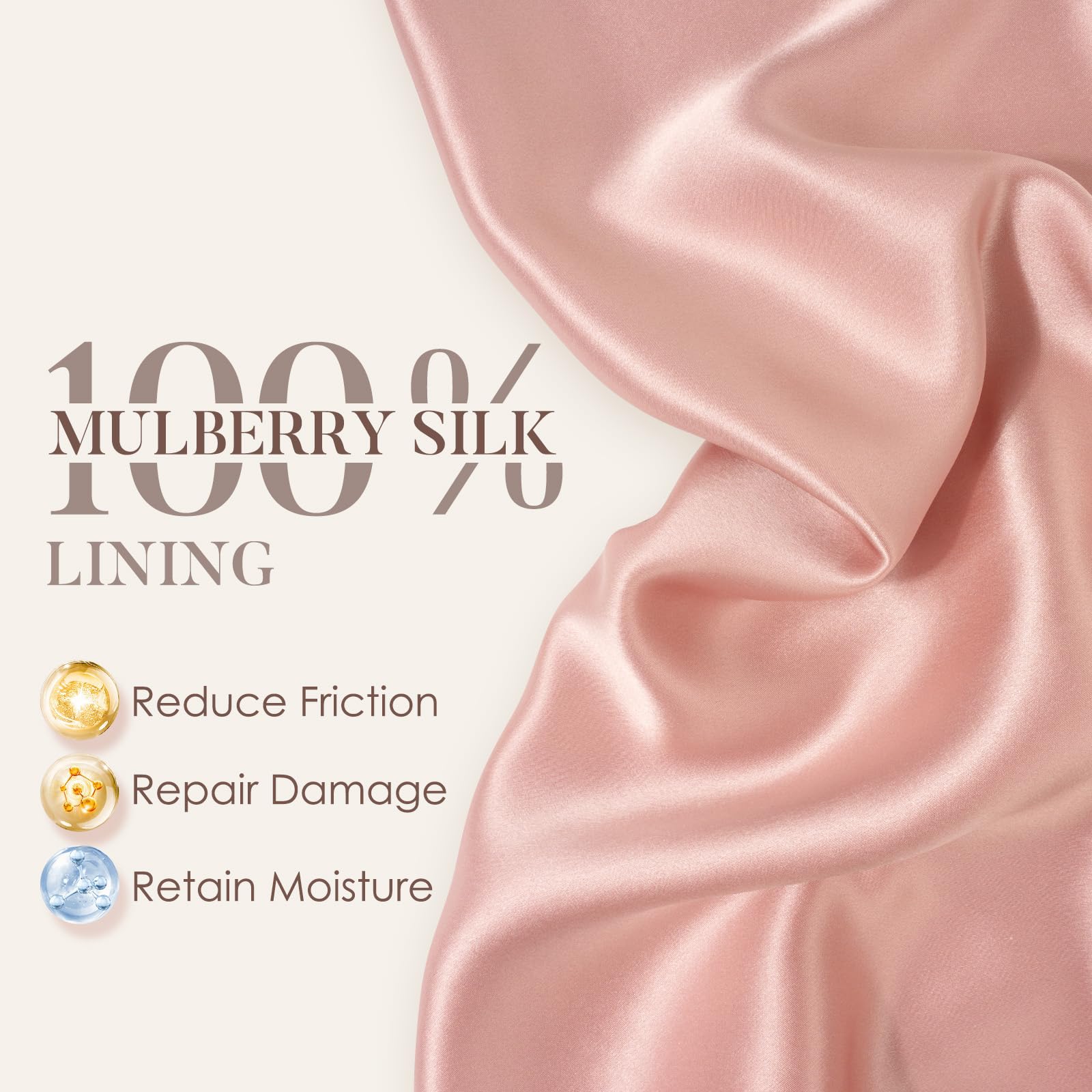 LULUSILK cinta ajustable mantiene el bonete en su lugar durante la noche.