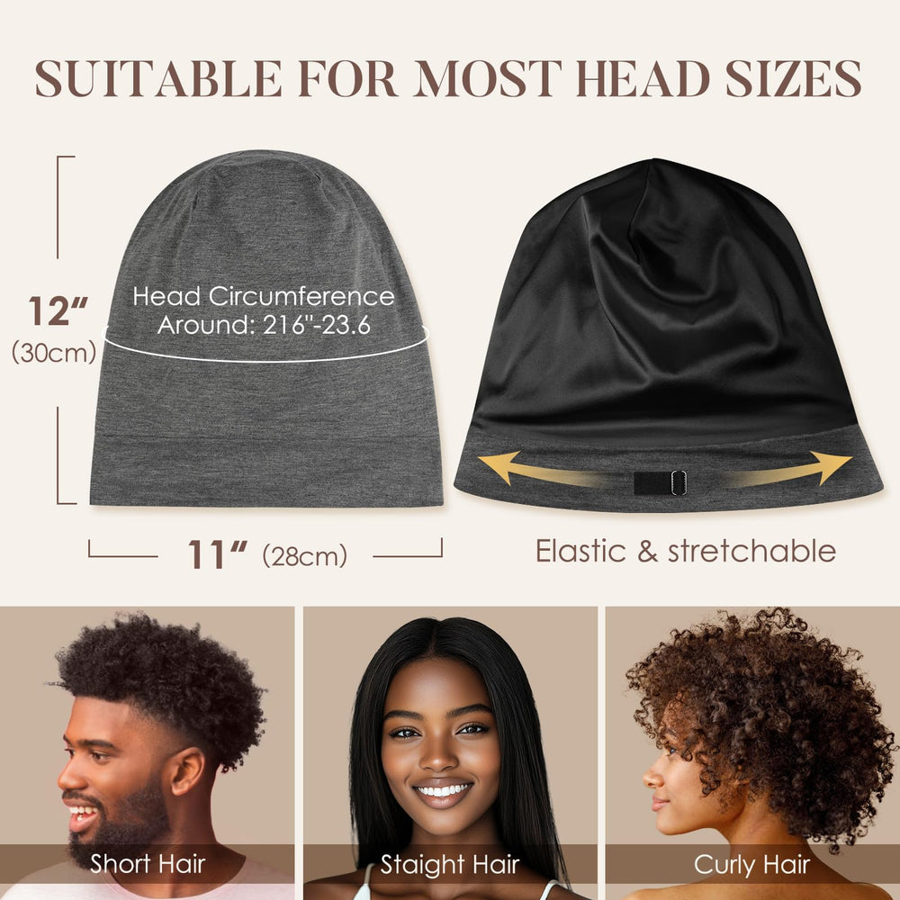 Protección para distintos tipos de cabello con gorro de seda LULUSILK.