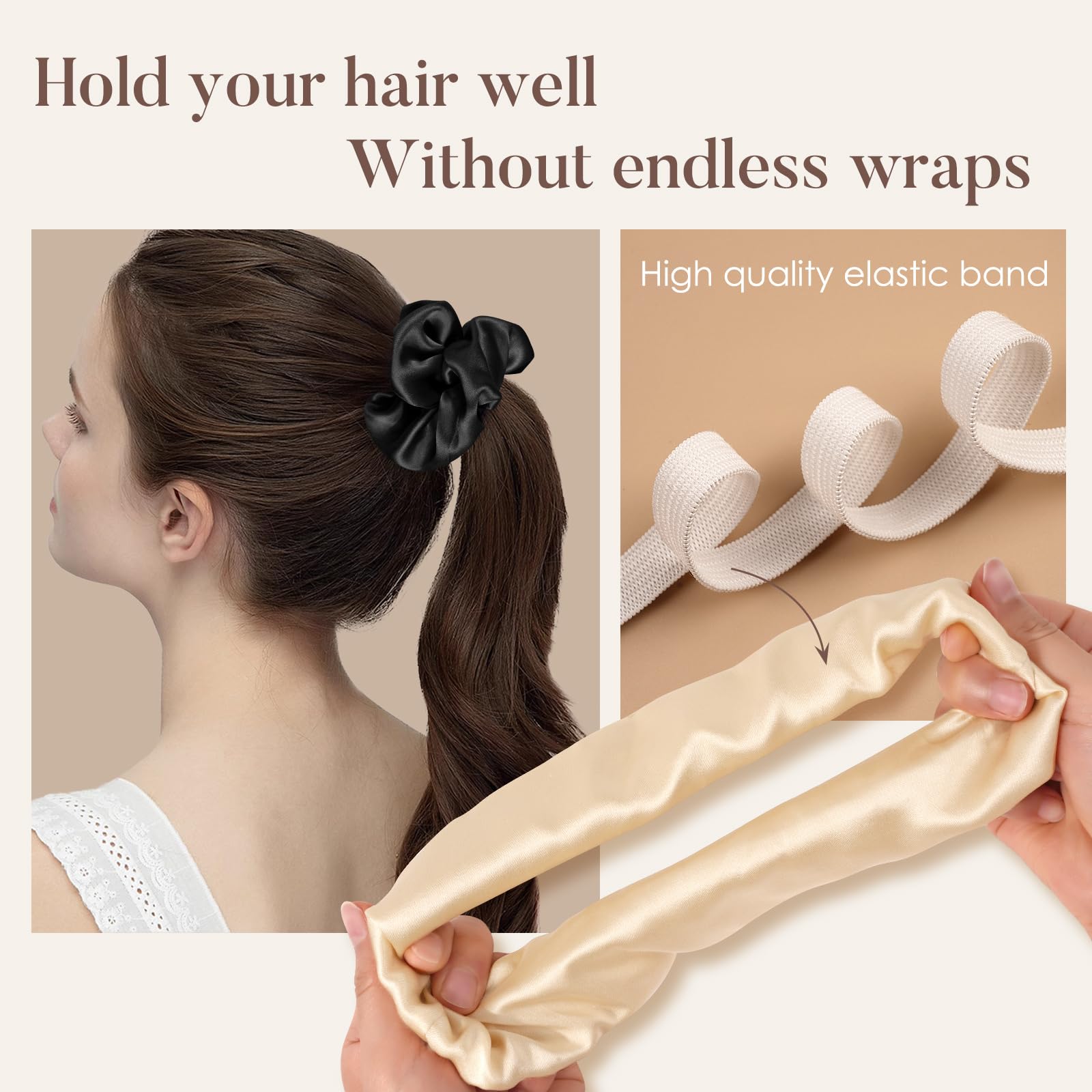 Textura sedosa de LULUSILK reduce fricción y tirones en el cabello.
