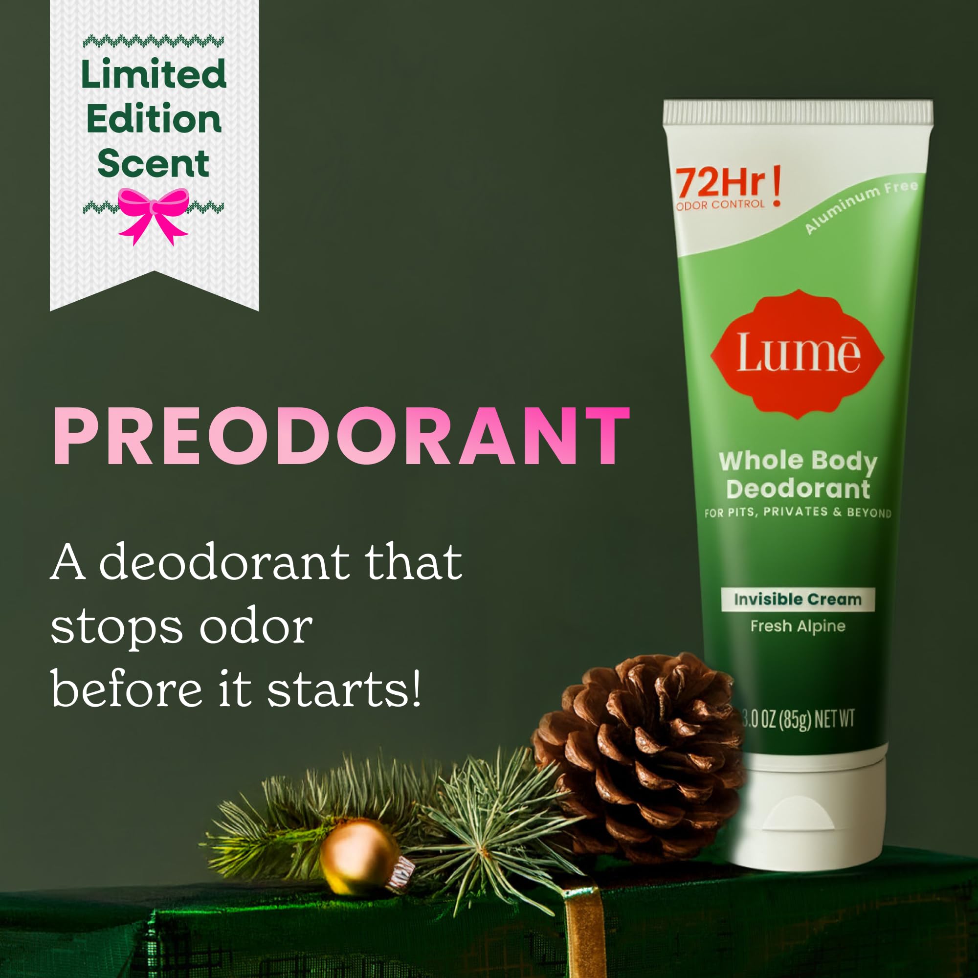 Lume 72-hour odor control experience with long-lasting freshness