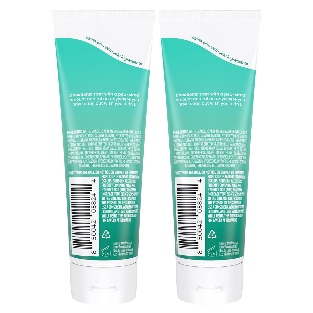 LUME crema invisible para axilas, control de olor hasta 72 horas