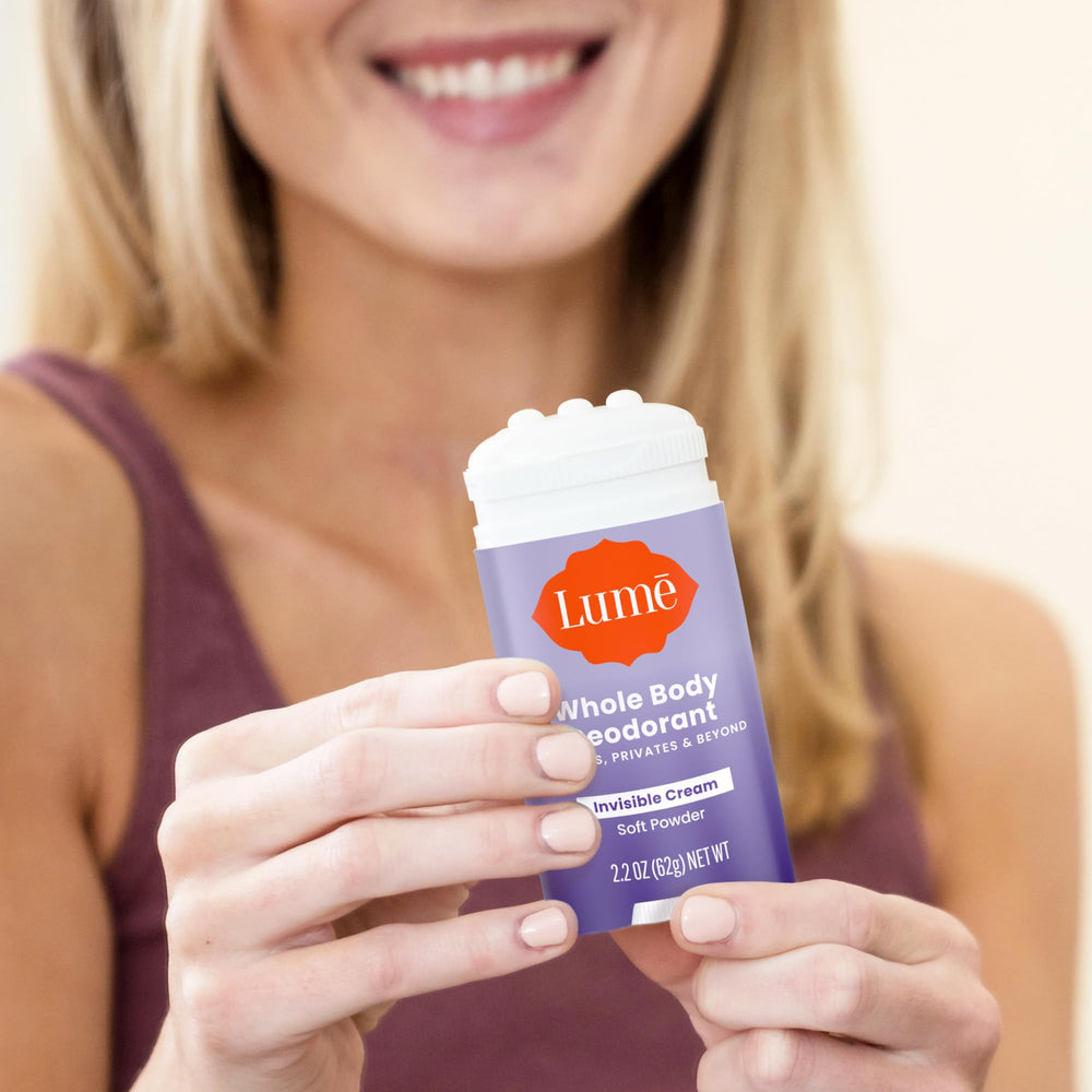 Aroma Polvo Suave de Lume para sensación fresca.