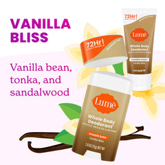 Lume-conjunto-desodorante-crema-invisible-barra ofrece control de olor en todo el cuerpo.