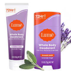 Lume crema invisible Lavanda Salvia, control diario del olor en pieles sensibles.
