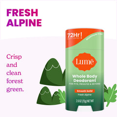Lume Déodorant Solide Sans Aluminium, formulation sûre pour la peau.