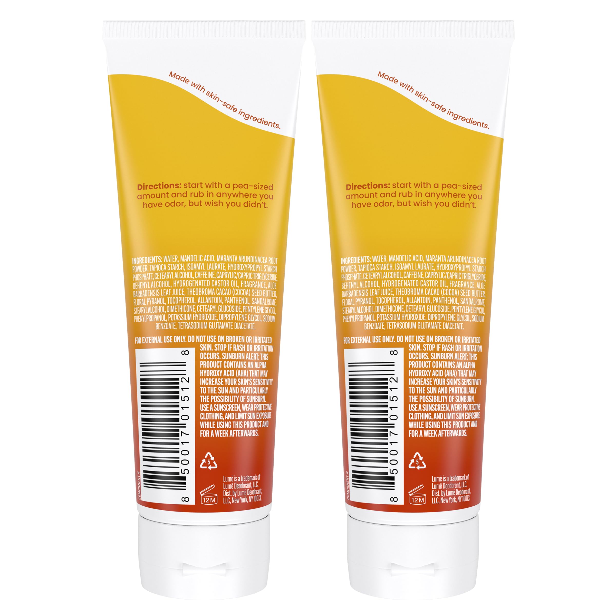 Lume aroma coco tostado, crema invisible para piel suave