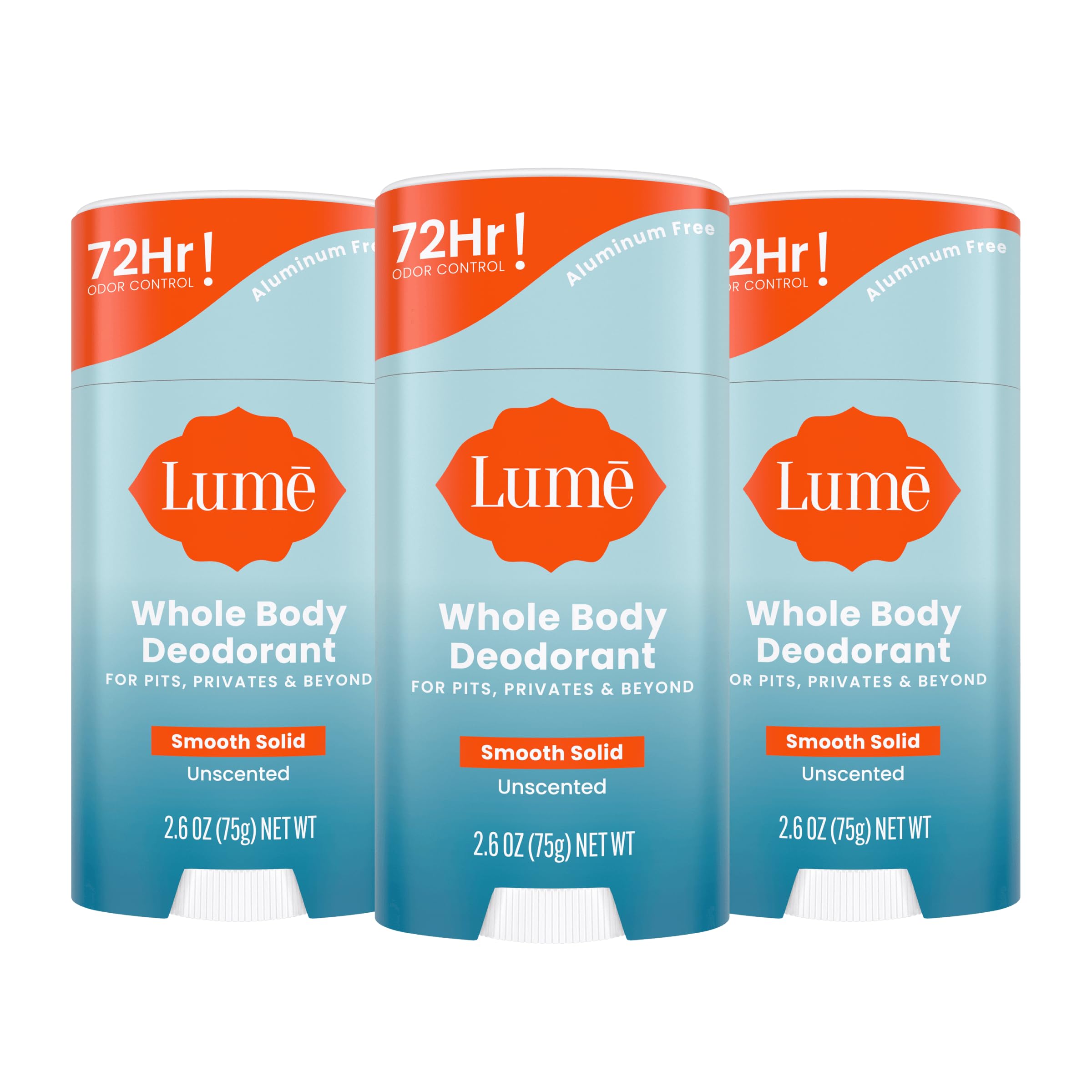 Lume Desodorante Corporal barra suave para uso diario sin irritación.