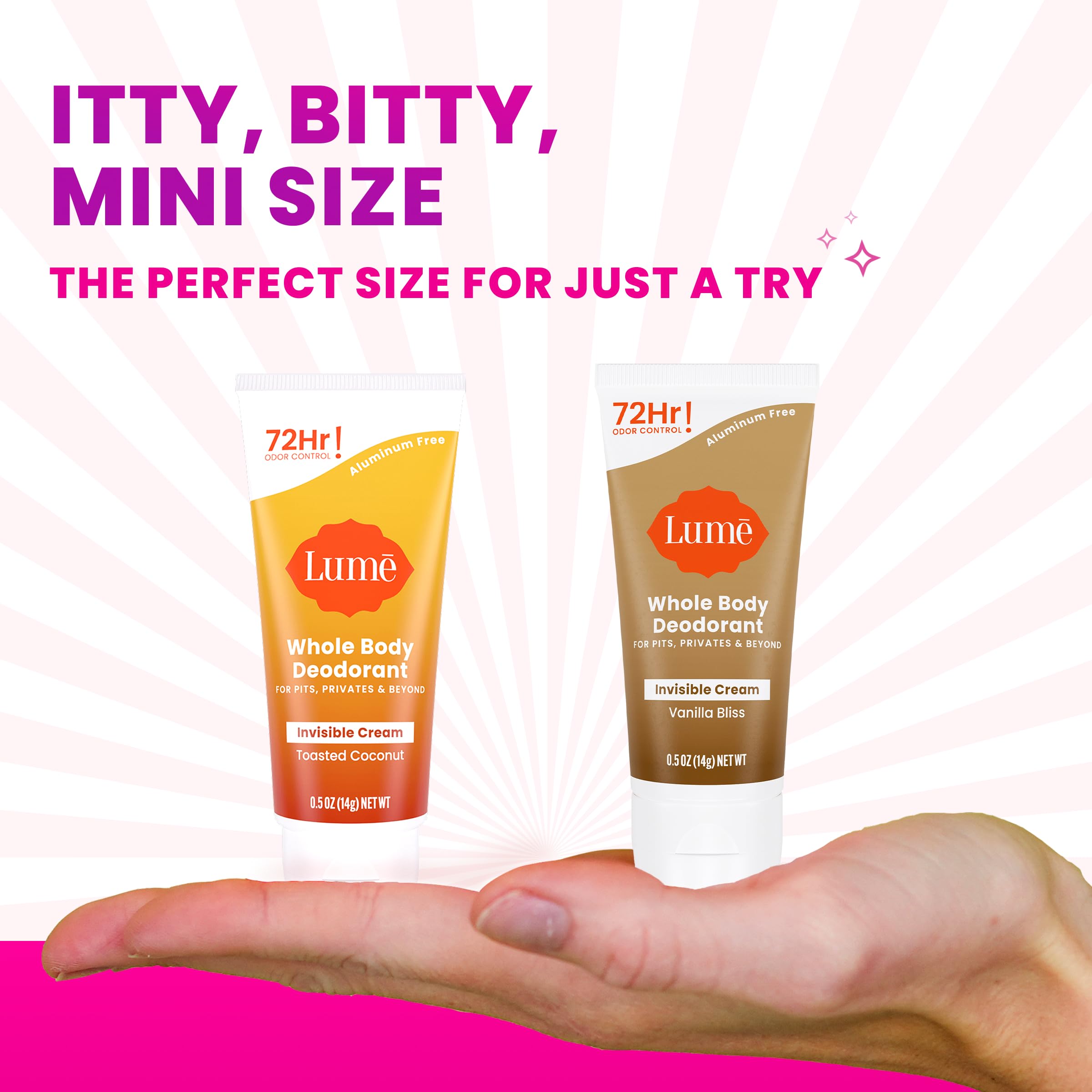 Lume Desodorante Invisible mini crema vainilla bliss para aroma suave