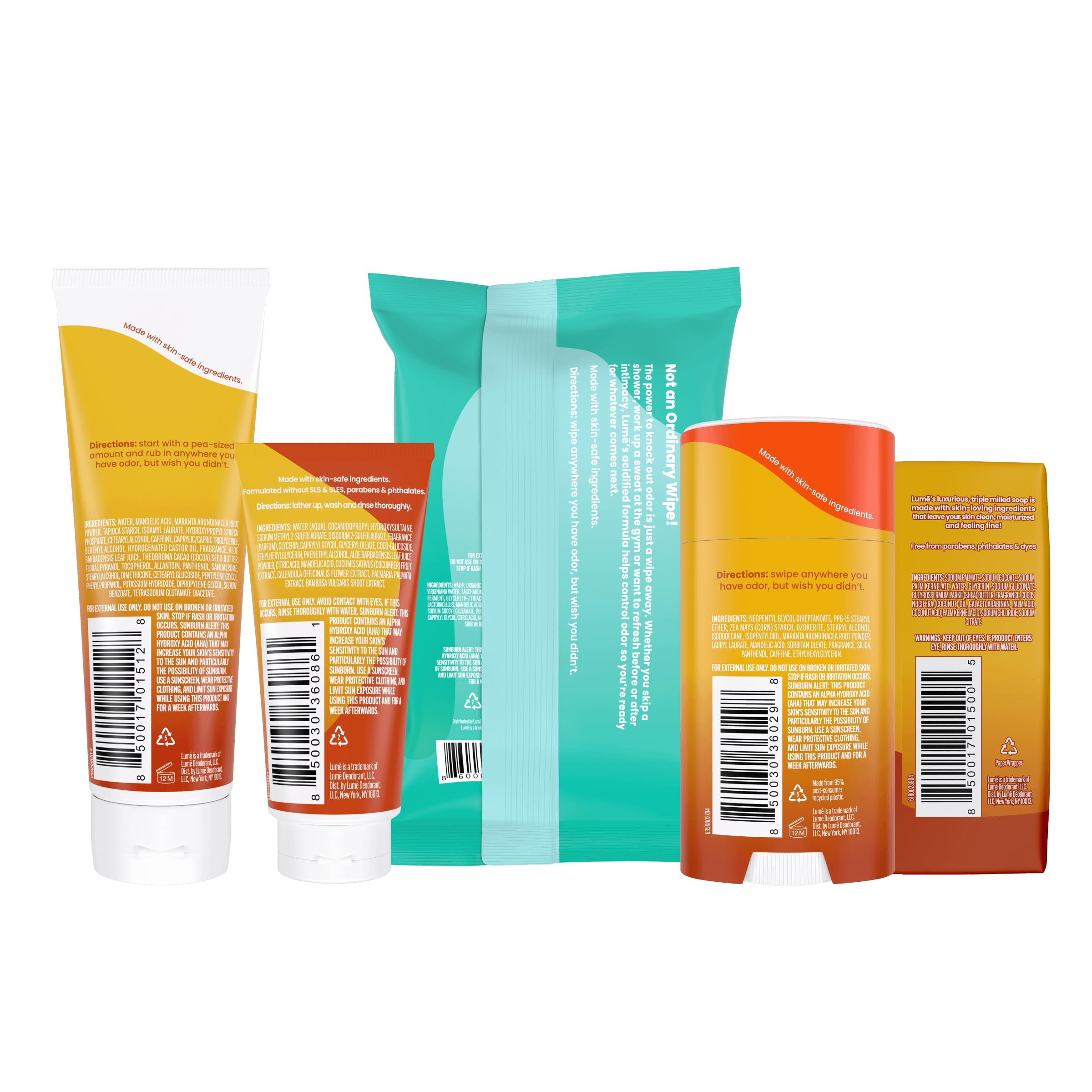 Desodorante crema invisible de Lume en tubo, uso diario sin manchas.