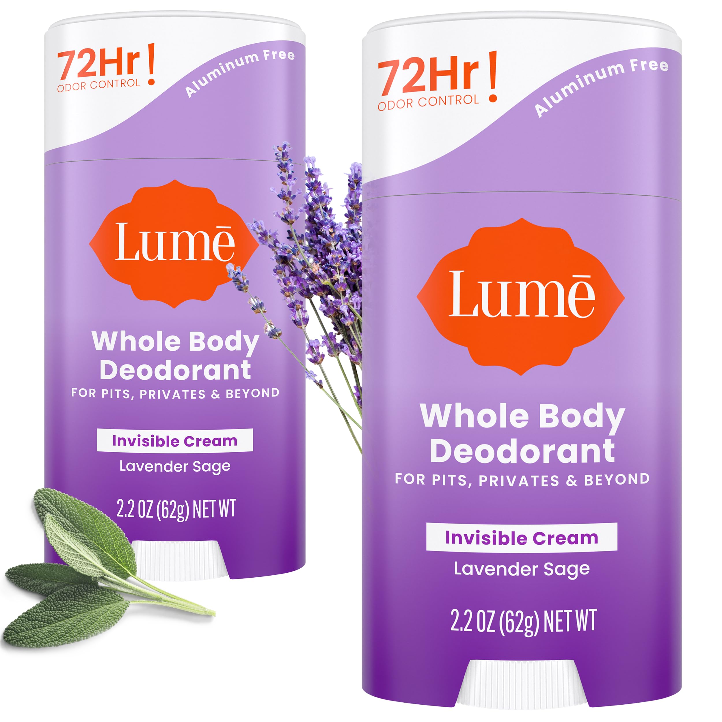 Lume desodorante crema stick para axilas, control de olor todo el día sin aluminio.
