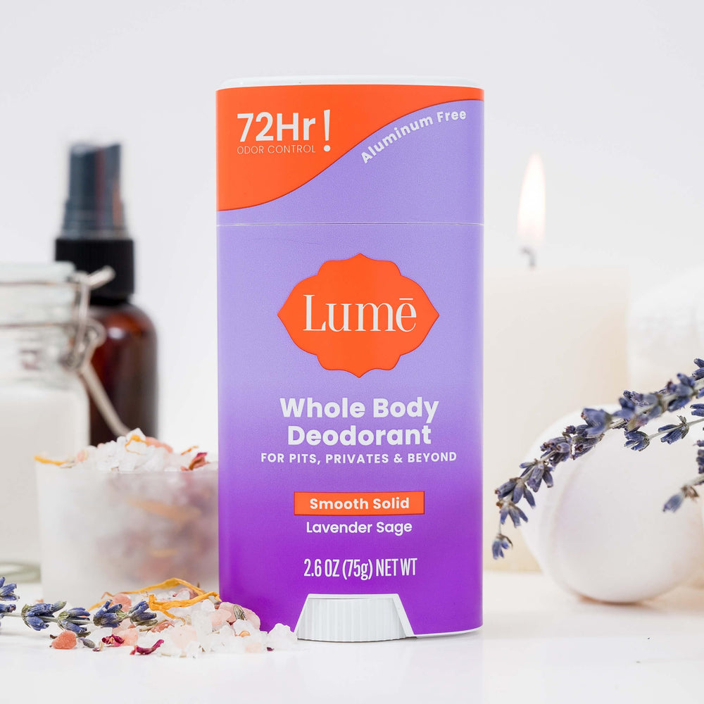 Lume desodorante ingredientes clave, sin bicarbonato y suave para la piel.